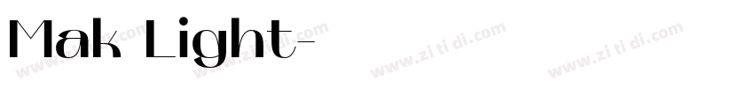 Mak Light字体转换